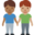 men holding hands, medium-dark skin tone, medium skin tone